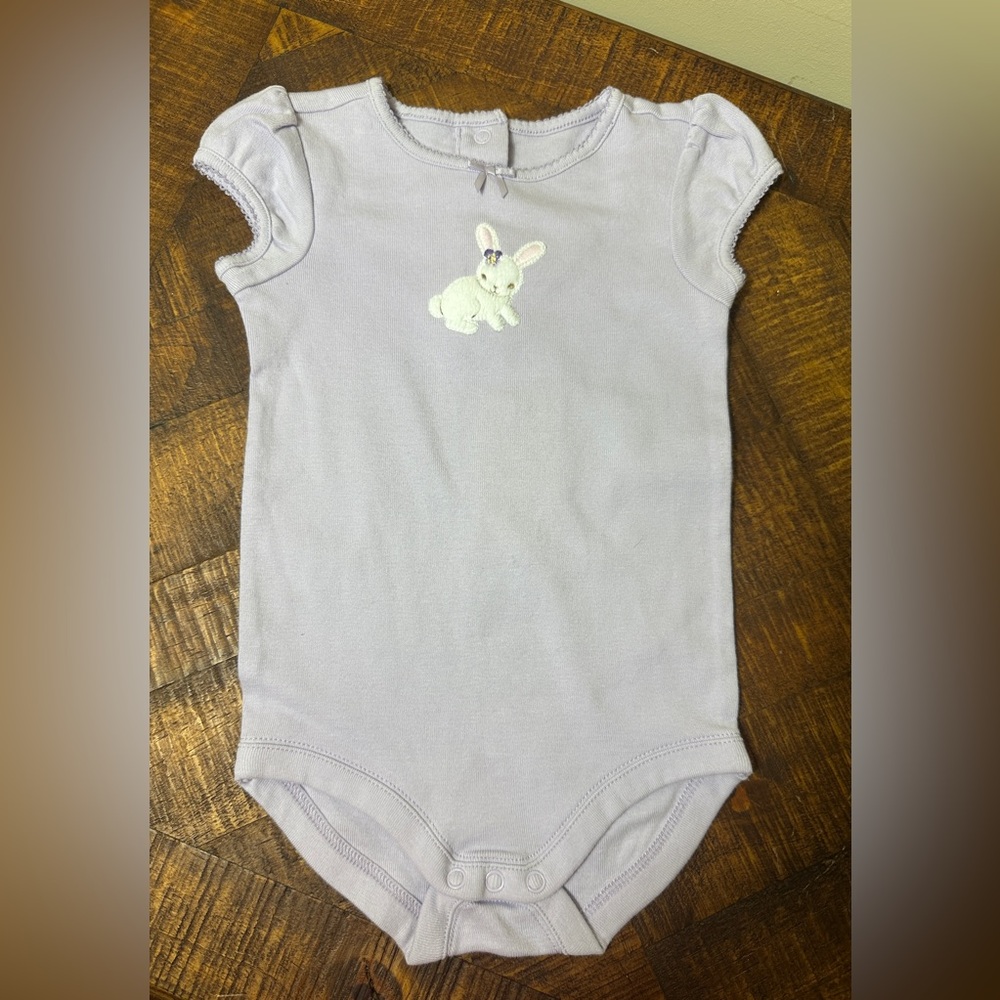 NWT Gymboree 6-12 months Purple Bunny Pansy Bodysuit, Snappy Dresser, Easter